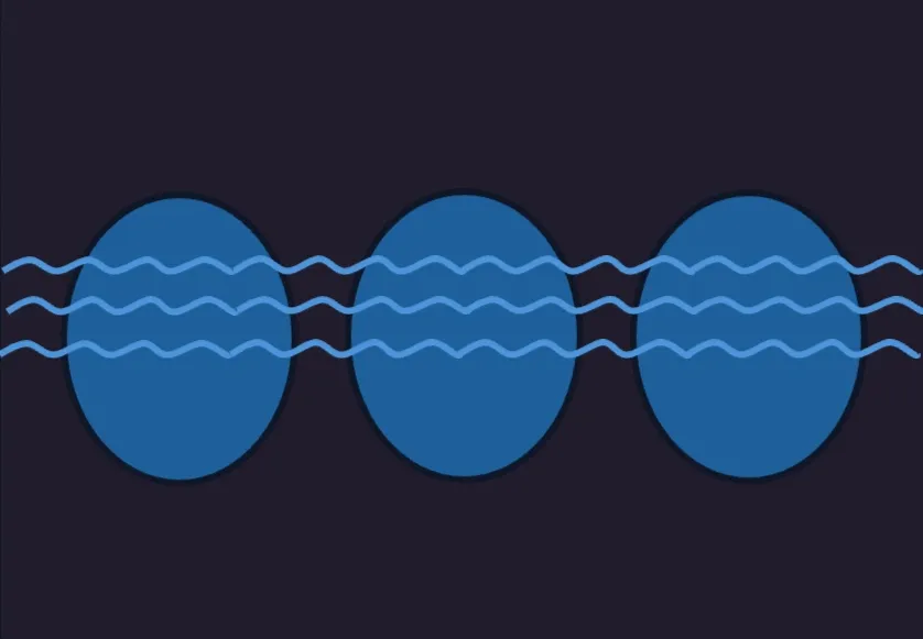 Illustration of closed farming pens at sea