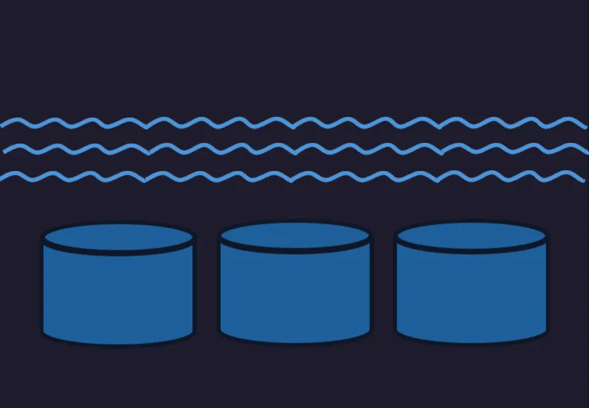 Illustration of submerged pens